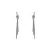 Unique long tassel earrings for women's autumn and winter light luxury high-end silver needle earrings 2025 new popular ear jewelry
