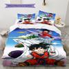 Povlečení s motivem postav z Dragon Ball Domácí dekorace Narozeninový dárek (1 * povlak na peřinu + 2 * povlak na polštář, bez jádra)