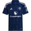 New Adidas Kids' Soccer Jersey Manchester United SS24 Midnight Indigo Color Teenagers IT1957