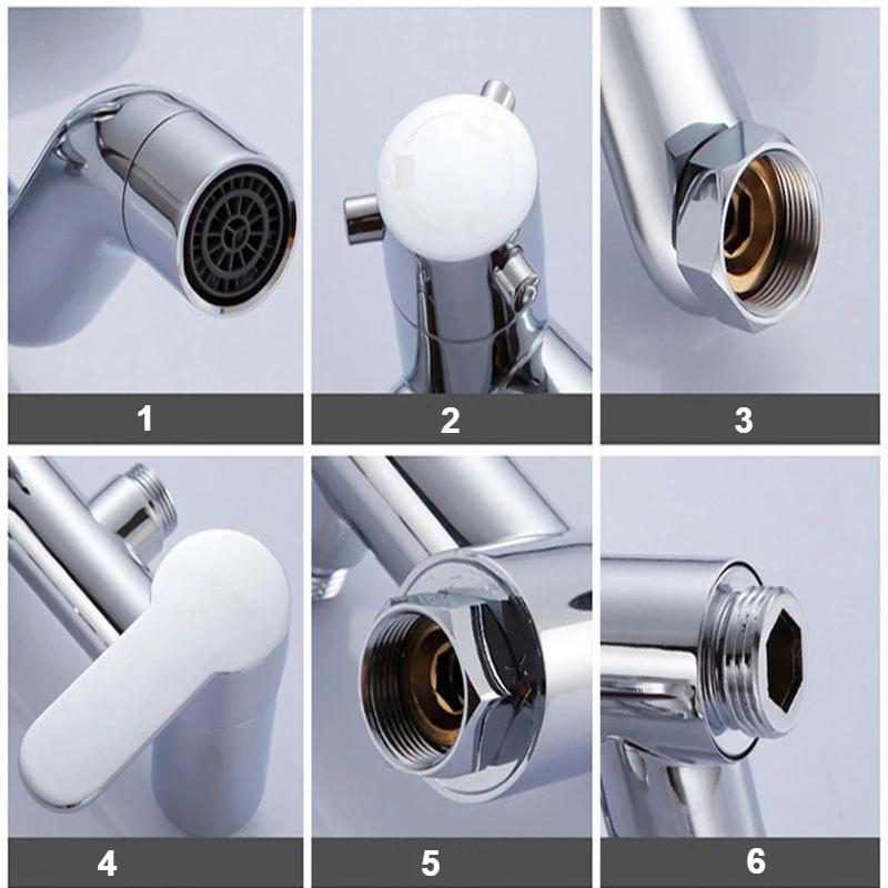 Copper Mixer Valve Shower Accessories Household Bathroom Mixer Tap Wall Mounted Hot and Cold Water Tap Shower Faucets