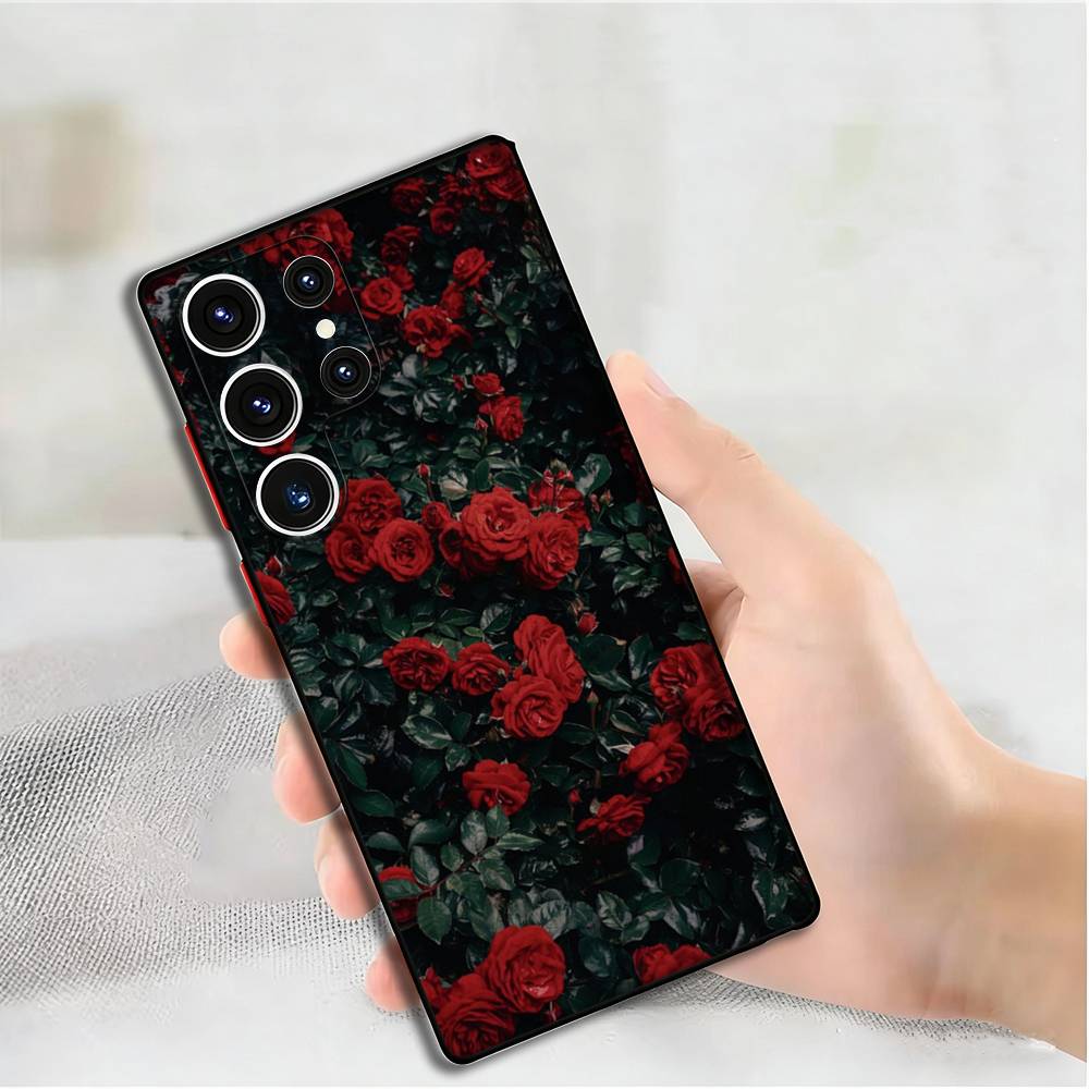 

Beautiful Rose Phone Silicone Case for Samsung S24,22,20,23,21,20 Ultra Plus Lite 5G Print Cover Samsung S24ULTRA