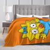 Simpsonsed Cartoon  Blanket Velvet Autumn/Winter   Multifunction Warm Throw Blanket For Bed Couch Bedding Throws