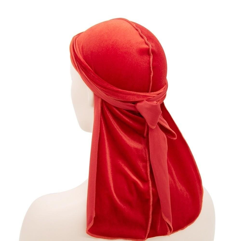 Long Tail Durags Caps Velvet Head Wrap New Bandana Beanie  Unisex