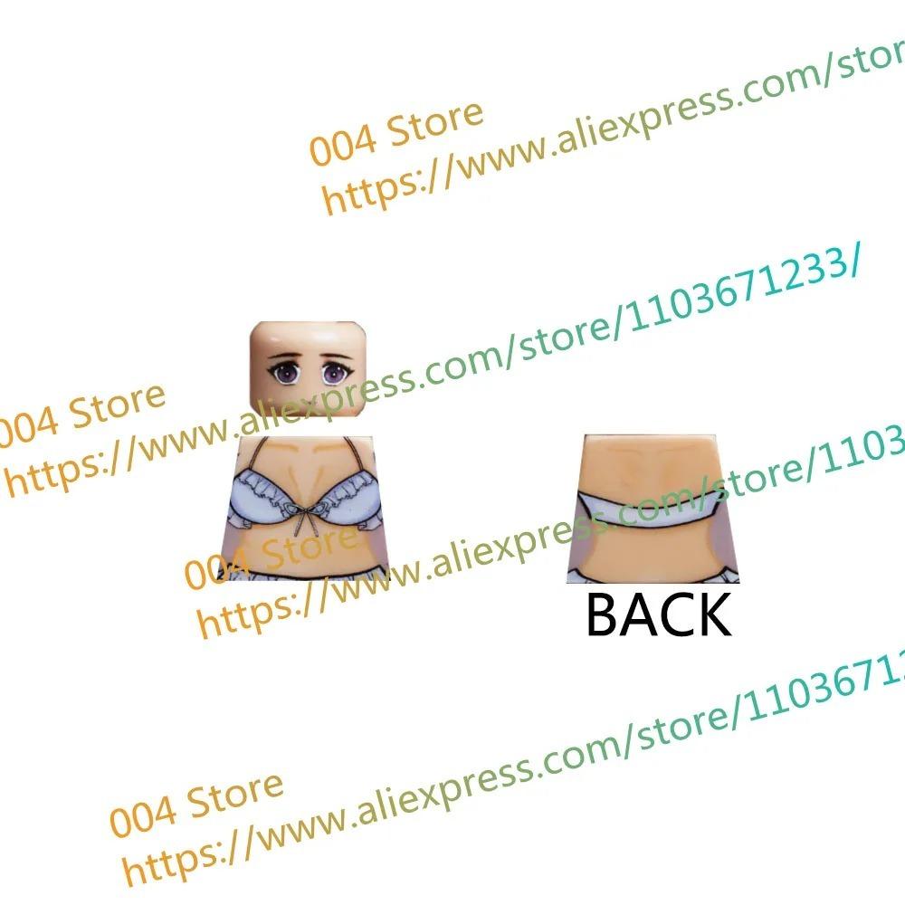 18+ Adult Building Block MOC Anime Action Figure Sexy Model Date Cartoon Swimwear Girl Hair Kit Ornament Toy Gift Collection F31