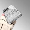 Grey Leopard Print Electroplate Silver Phone Case For Samsung Galaxy S26 S25 S24 S23 Ultra Plus FE Tempered Glass Cover