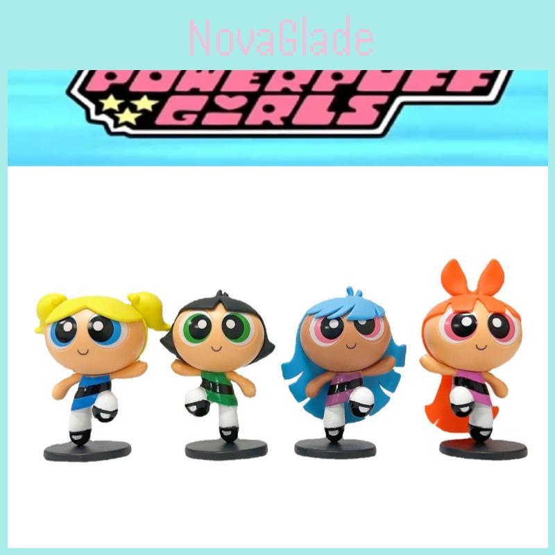 The Powerpuff Girls Action Figure Blossom Bubbles Buttercup Model Dolls Toys For Kids Home Decor Gifts