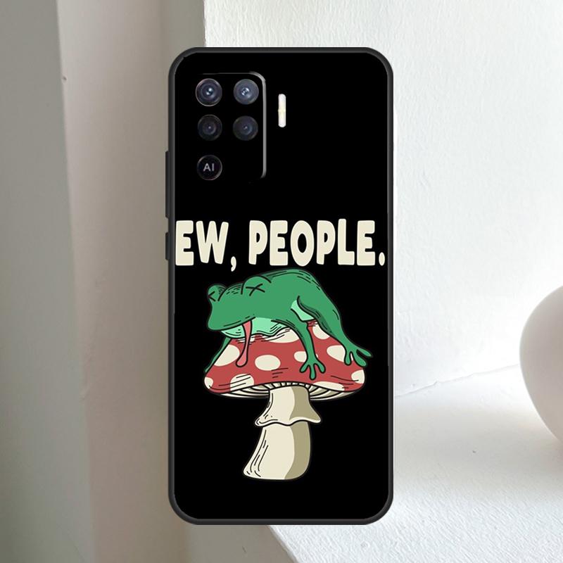 Cottagecore Aesthetic Frog Mushroom For OPPO A6 A5 Pro A15 A17 A77 A16 A76 A96 A18 A38 A58 A78 A98 A54 A74 A94 A40 A60 A80 Case