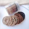 Mori Style Hair Ties: 100 Durable, High-Elastics Rubber Bands in Morandi Colors - Boxed Basic Model