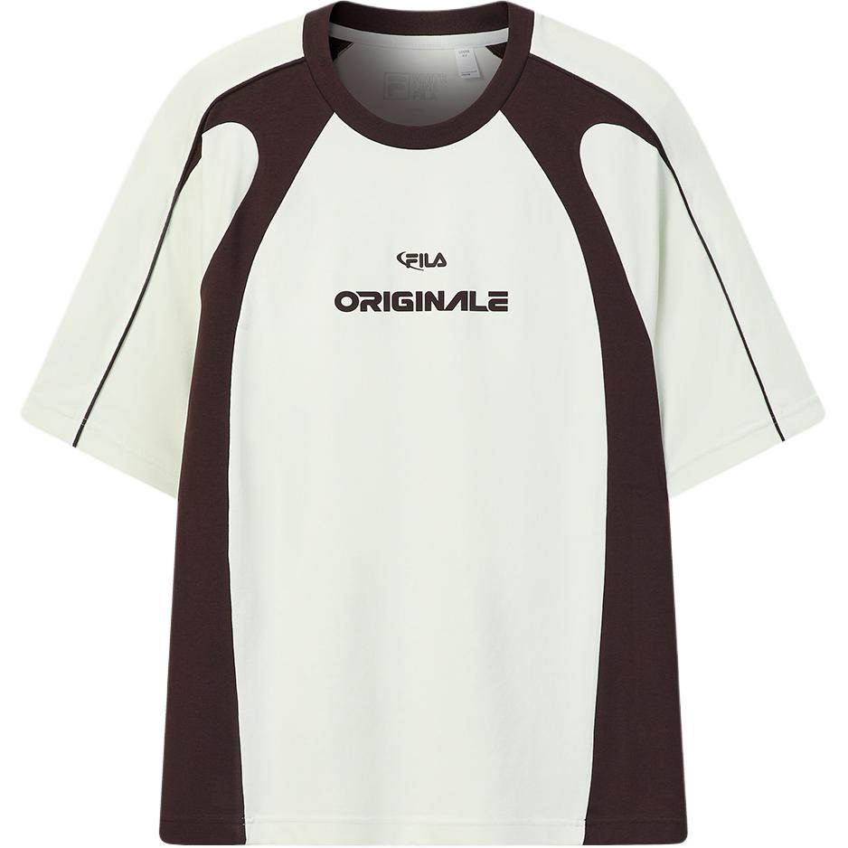 FILA Original Retro Trendy Comfortable Simple T-Shirt Men tops Light-Cyan Moon-Green F11M629119FLG M