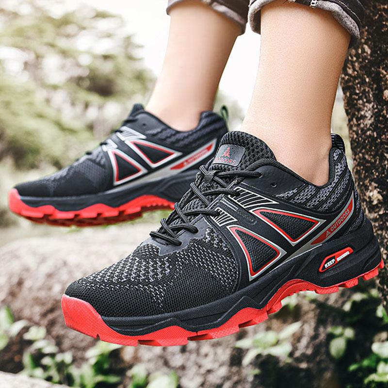 Men's Hiking Shoes Big Size Wear-resistant Outdoor Lace Up Sports Shoes Thick Soled Lace Up Fashionable New Casual Shoes for Men