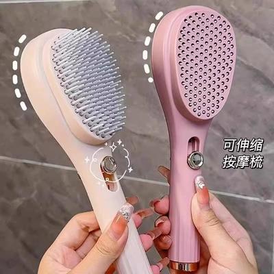 Portable Self-Cleaning Hair Brush Anti-Static Scalp Massage Comb Magic Retractable Hair Comb Detangling Brush Salon Styling Tool