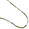 Colorful Natural Stone & Baroque Pearl Crystal Choker Necklace In Titanium Steel