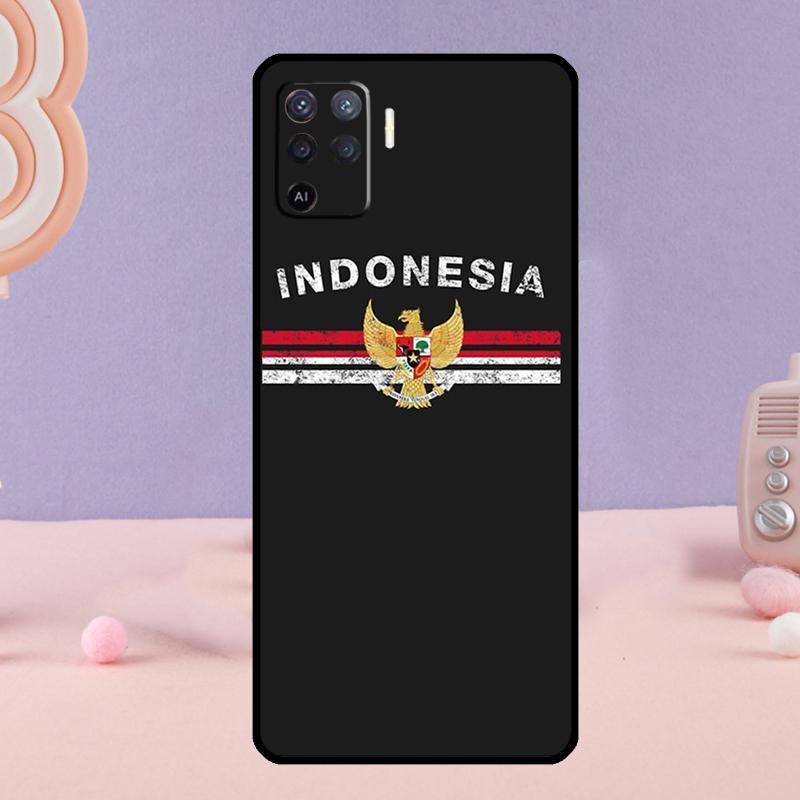 Indonesien Flagge Handyhülle Für Oppo A18 A38 A58 A78 A98 A74 A94 A54 A40 A60 A80 A16 A76 A96 A15 A57S A17 A77