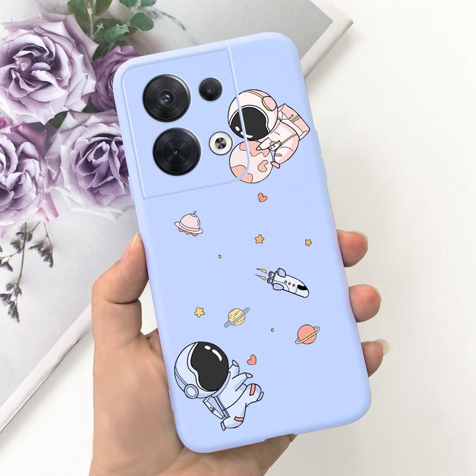 For OPPO Reno8 CPH2359 Case Reno8 Pro CPH2357 Reno 8 8Pro 5G Lovely Cartoon Candy Color Soft Silicone TPU Phone Back Cover