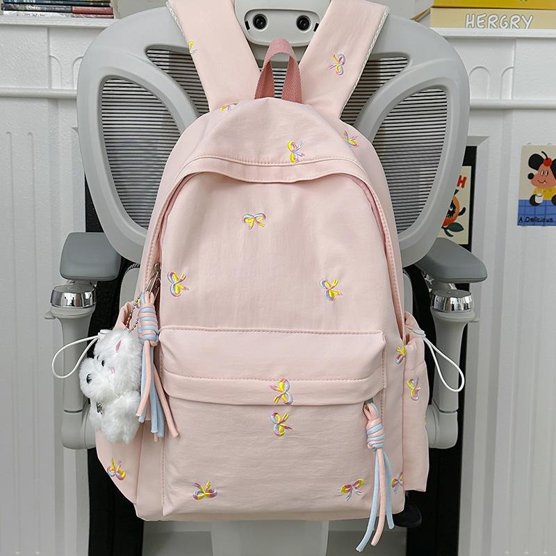Schoolbag New Style for Female College Students, Simple and Cute Backpack, Large-capacity Backpack, Lightweight Middle School Backpack