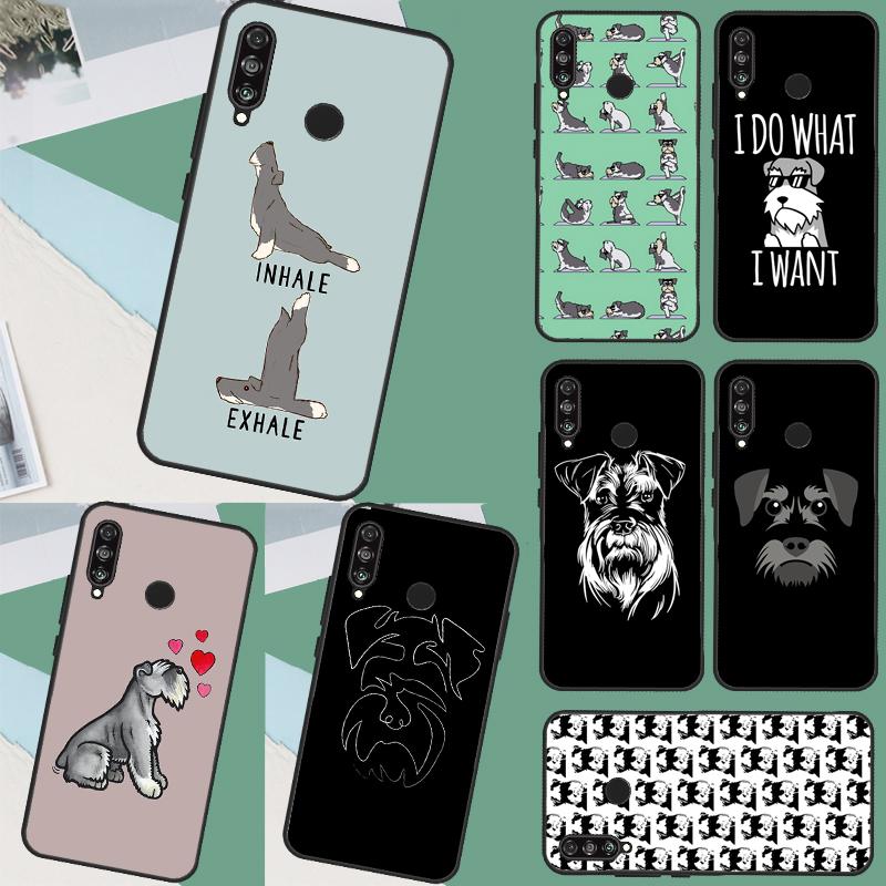 Cartoon Schnauzer Dog For Huawei Nova Y90 Y70 Y60 Y72 Y61 Y91 12s 12i 11i 7i 8i 9 10 SE P60 Pro P30 P40 Lite Case