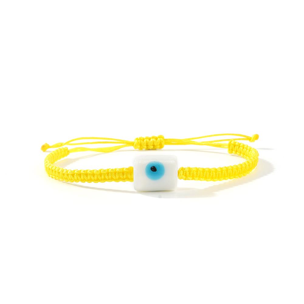 Multicolor Woven Rope Demon Eye Bracelet - Trendy Design for Daily Wear