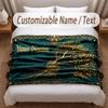 Tree of Life Theme Soft Blanket Personalized Custom Name Text Print Warm Blanket Home Sofa Bedroom Decor