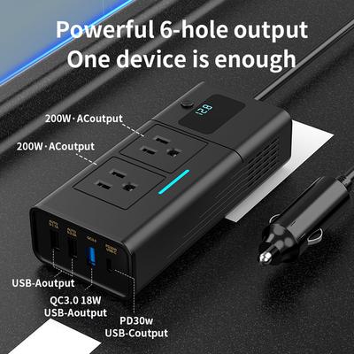 Car Converter 200W Inverter 12V To 220V 12V To 110V Power Converter 12V Vehicles