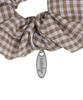Wacky Willy Women'S Metal Embellished Scrunchie Beige