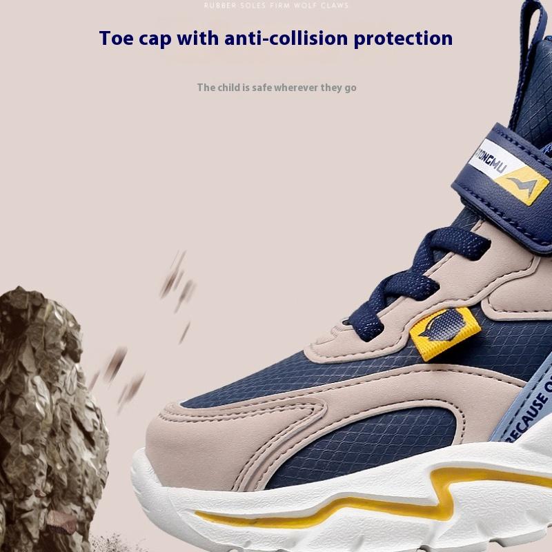 New Fashion Boys Sports Shoes Solid Comfortable Wear-resistant Soft Bottom Basketball Shoes