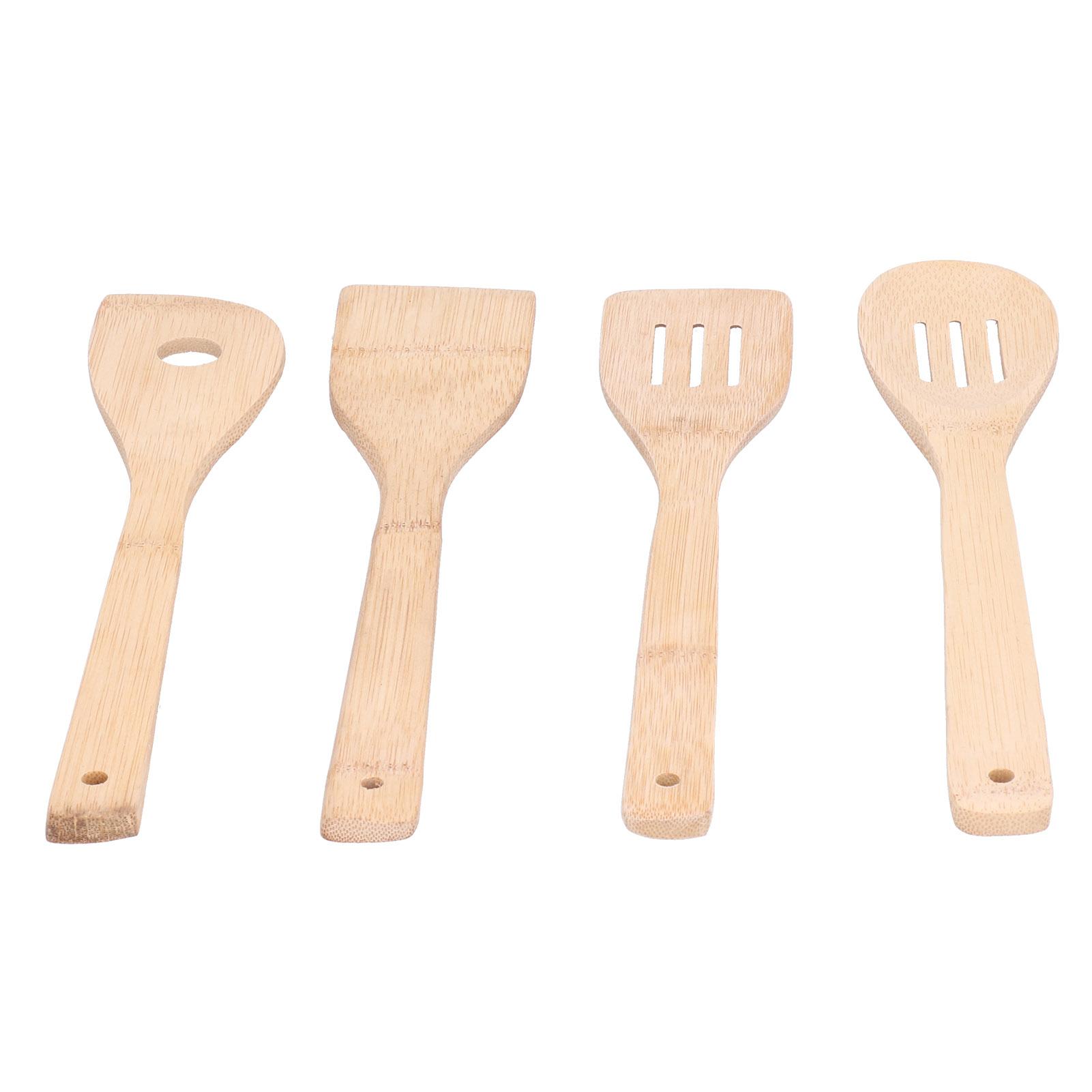 

4Pcs Set Cooking Spoon Square Spatula Circular Slotted Spatula Kitchen Utensil for Home