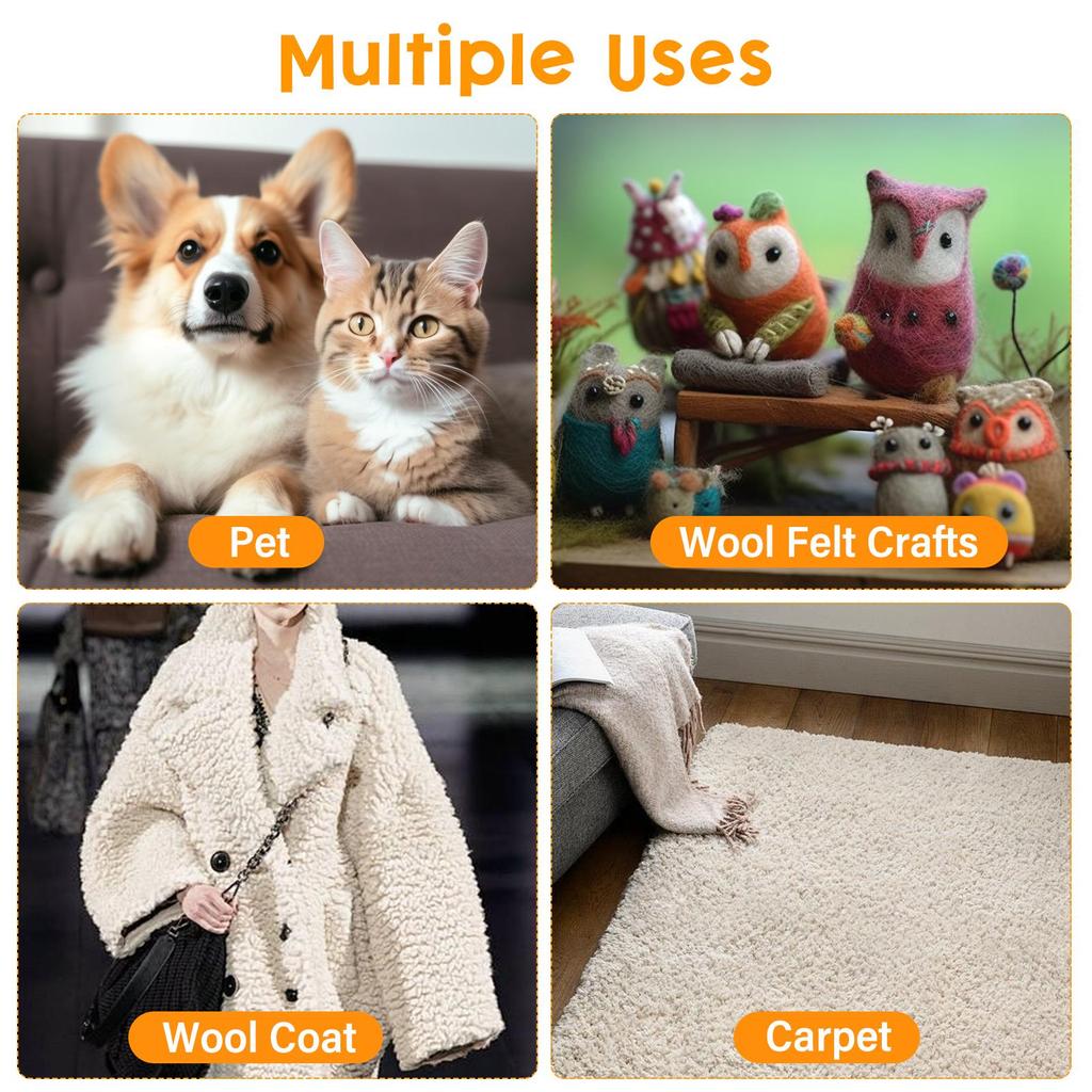 2pcs Wooden Handle Wool Carders Large Needle Felting Brush Lightweight Hand Carders  Felt Craft