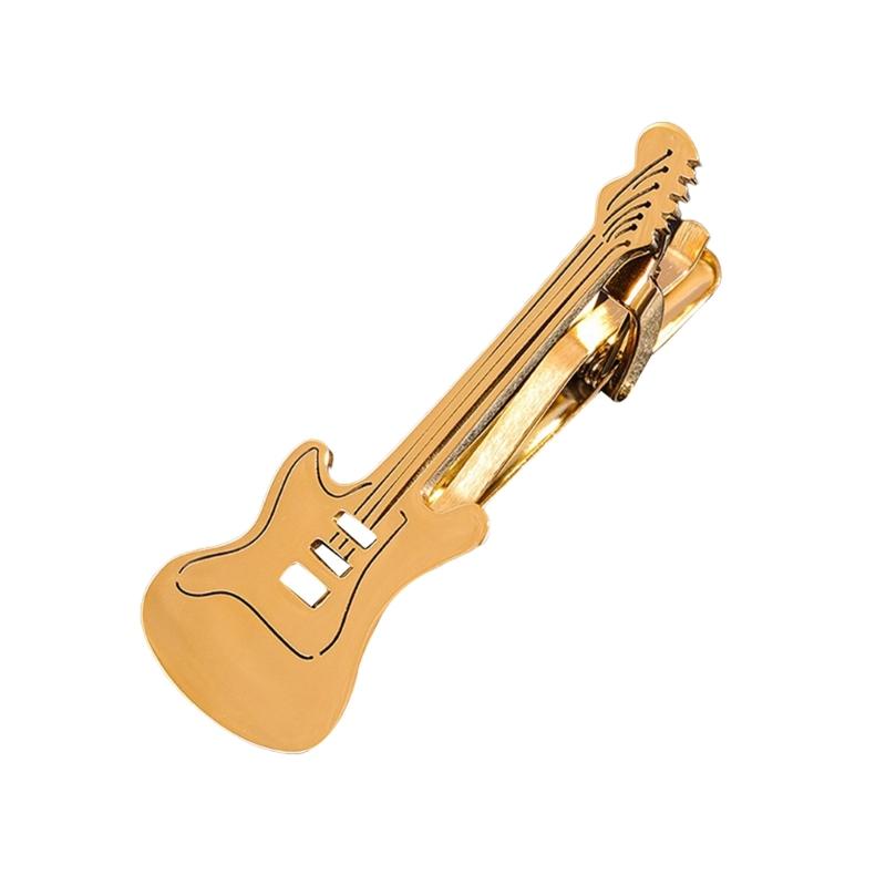 

Creative Metal Punk Guitar Tie Clip Instrument Music Note Tie Pin Piano Key Necktie Buckle for Men s Necktie Accessories