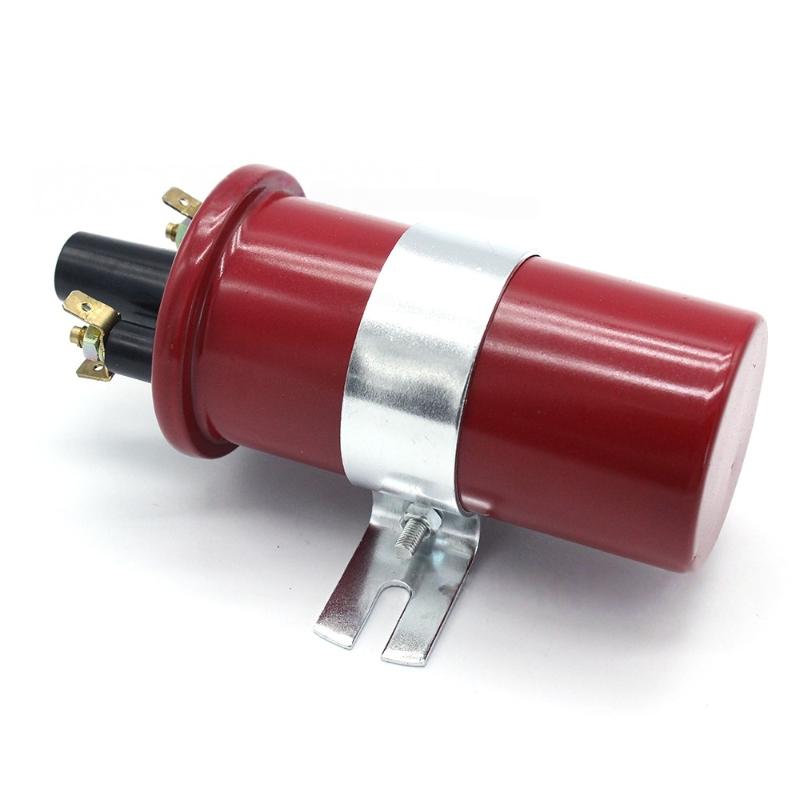 1Pcs Dlb105 Universal Standard Points Distributor Upgrade Non-Ballast Ignition Coil 12V High Performance Sports Ignition Coil