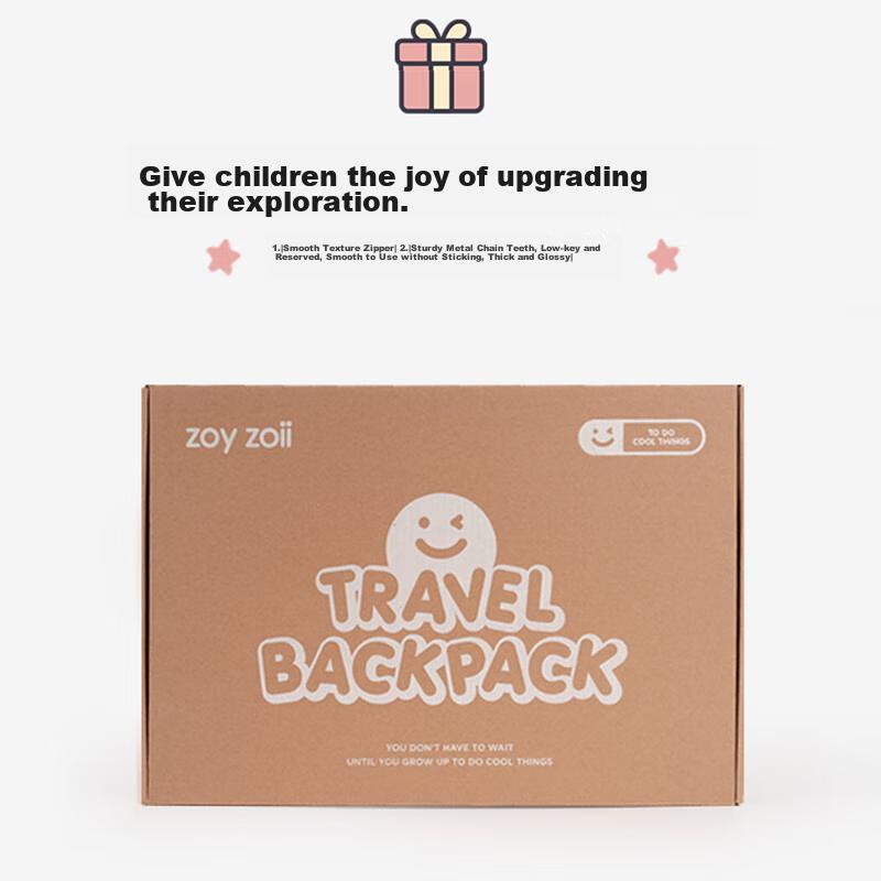 Zoy Zoii Children's Drawstring Bag, for Ages 3-6, Outdoor Travel, Drawstring Pouch Backpack, Water-Resistant,