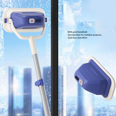 Electric Window Cleaner Removable Head Telescopic Pole 180 Degree Angle Adjustable Rechargeable Cordless Window Wiper for Glass