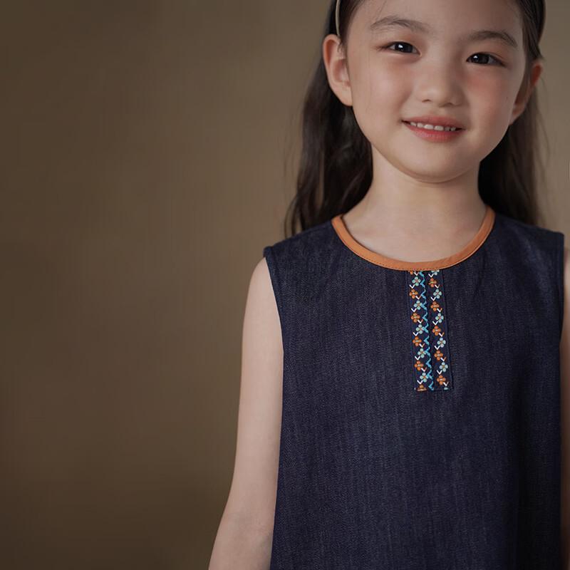 Hacikis Girls  Denim Vest Dress 130