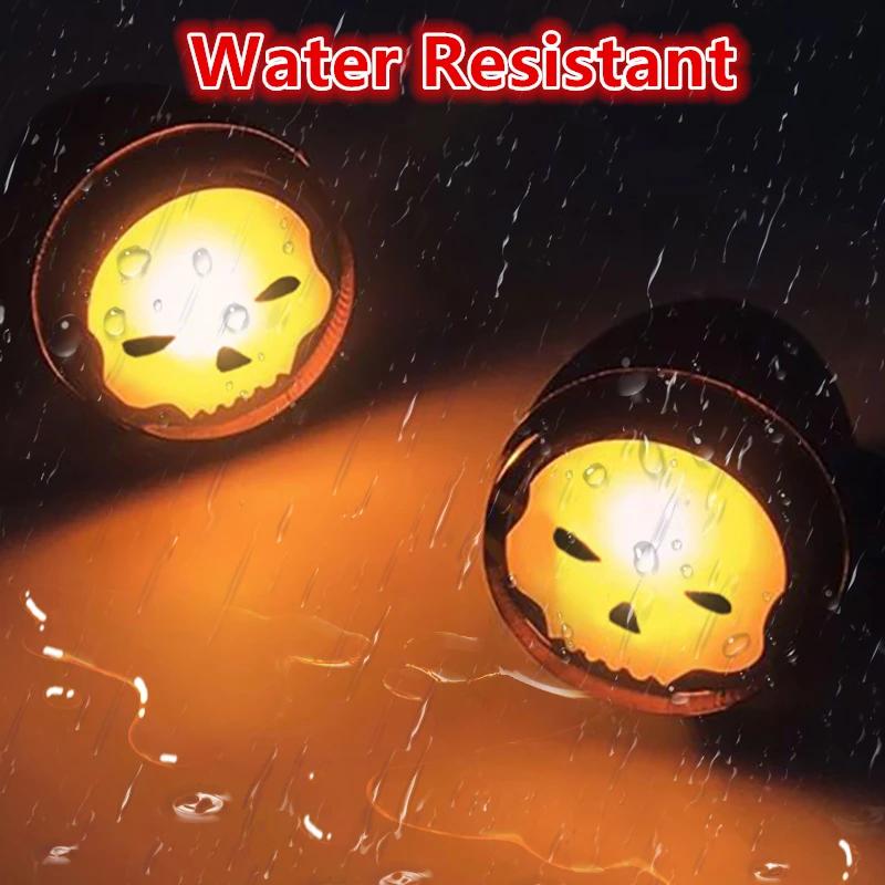 Motorcycle Led Turn Signal Light 12V 10mm Amber Flashing Lamp Front Rear Blinker LED Turn Signal Lights For Halley Cafe Race