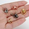 20pcs Metal Ball Post With O Ring Studs Rivets Nail Screwback Round Head Spots Spikes Leather Craft Phone Case Decor Accessories