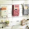 Creative Multifunction Keys Storage Box Hanging Hooks Envelope Sundries Retro Shelf Wood Boxes Vintage Home Wall Decoration