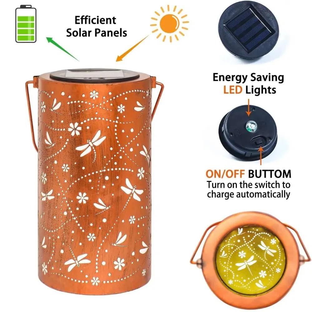 Butterfly/Flower Hanging  Solar Lanterns Solar Powered Wind Chime Hanging Lamp  Home Decoration