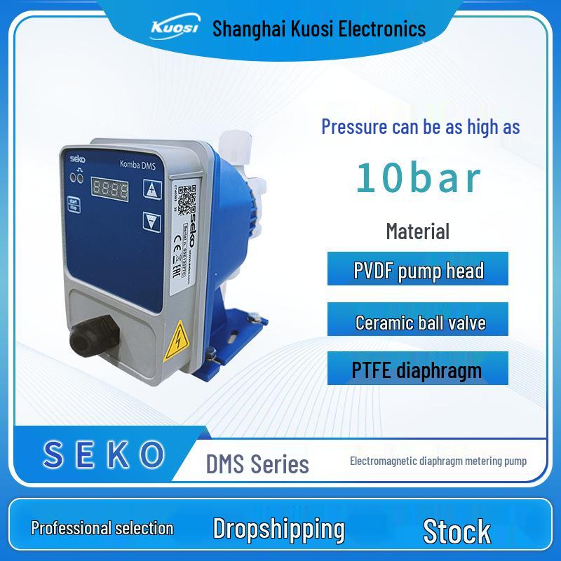 SEKO Saigao Acid & Alkali Resistant Electromagnetic Diaphragm Dosing Pump for Water Treatment (DMS/DML/DMC200 Series)