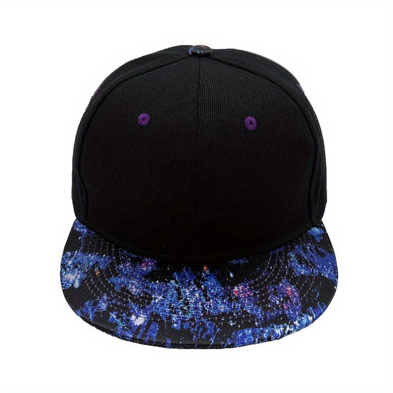 2pcs Men's Women's Baseball Cap Necklace Set Fashion Casual Flat Brim Hip Hop Hat Cross Pendant Necklace Sun Hat