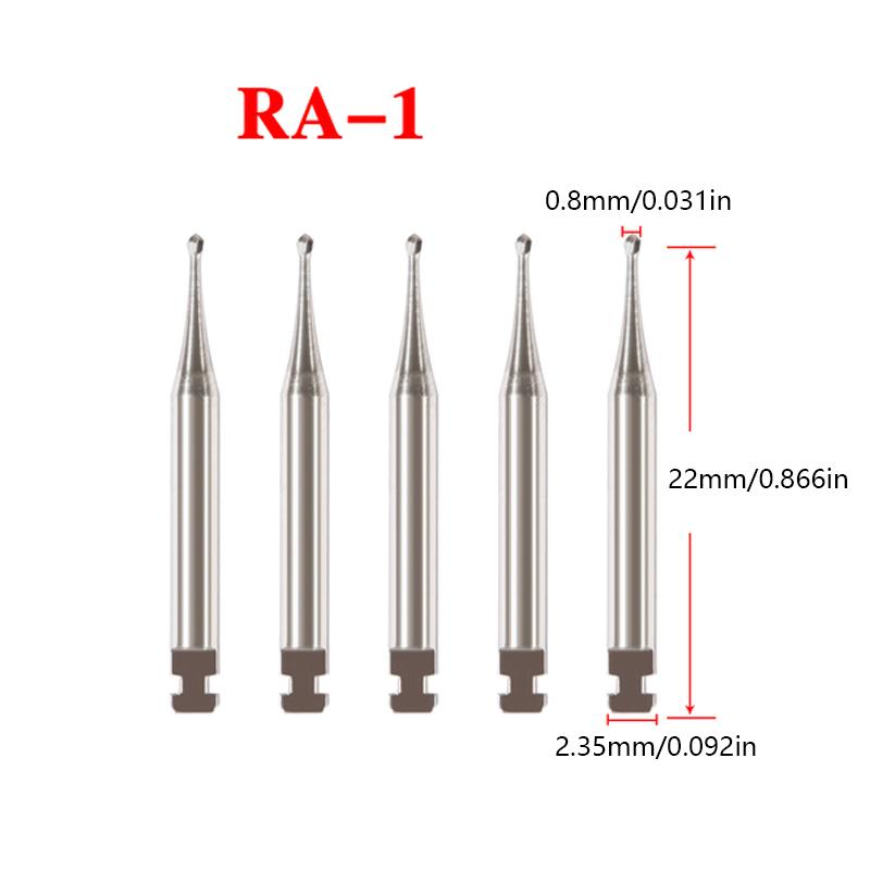1Box(5Pcs/Box) Round Ra Joy Dental Tungsten Carbide Burs For Low Speed Right Angle Handpiece