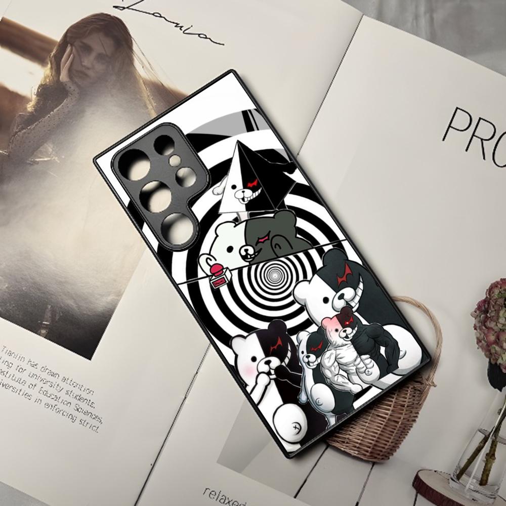 Custodia per Telefono D-Danganronpa Monokuma Per Samsung Galaxy S26 S25 S24 S23 S22 S20 S21 Edge Ultra Plus Fe Copertura Colorata Argento