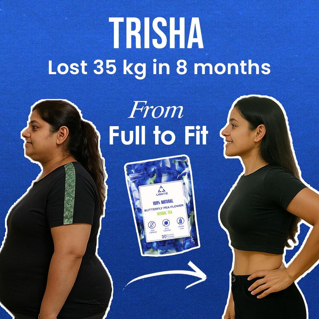 Ljus Upp Fjärilsärtblomma Te | Naturligt Örtte | Koffeinfritt | Rik på Antioxidanter, Viktkontroll, Återfuktar Huden | Inga Konserveringsmedel