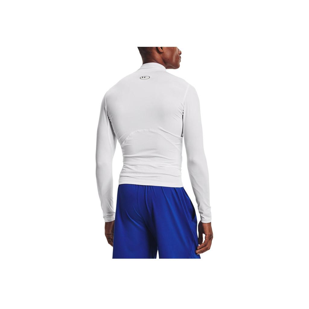Under Armour Solid Color Logo Print Pullover Long-Sleeve T-Shirt Men Tops White 1369606-100