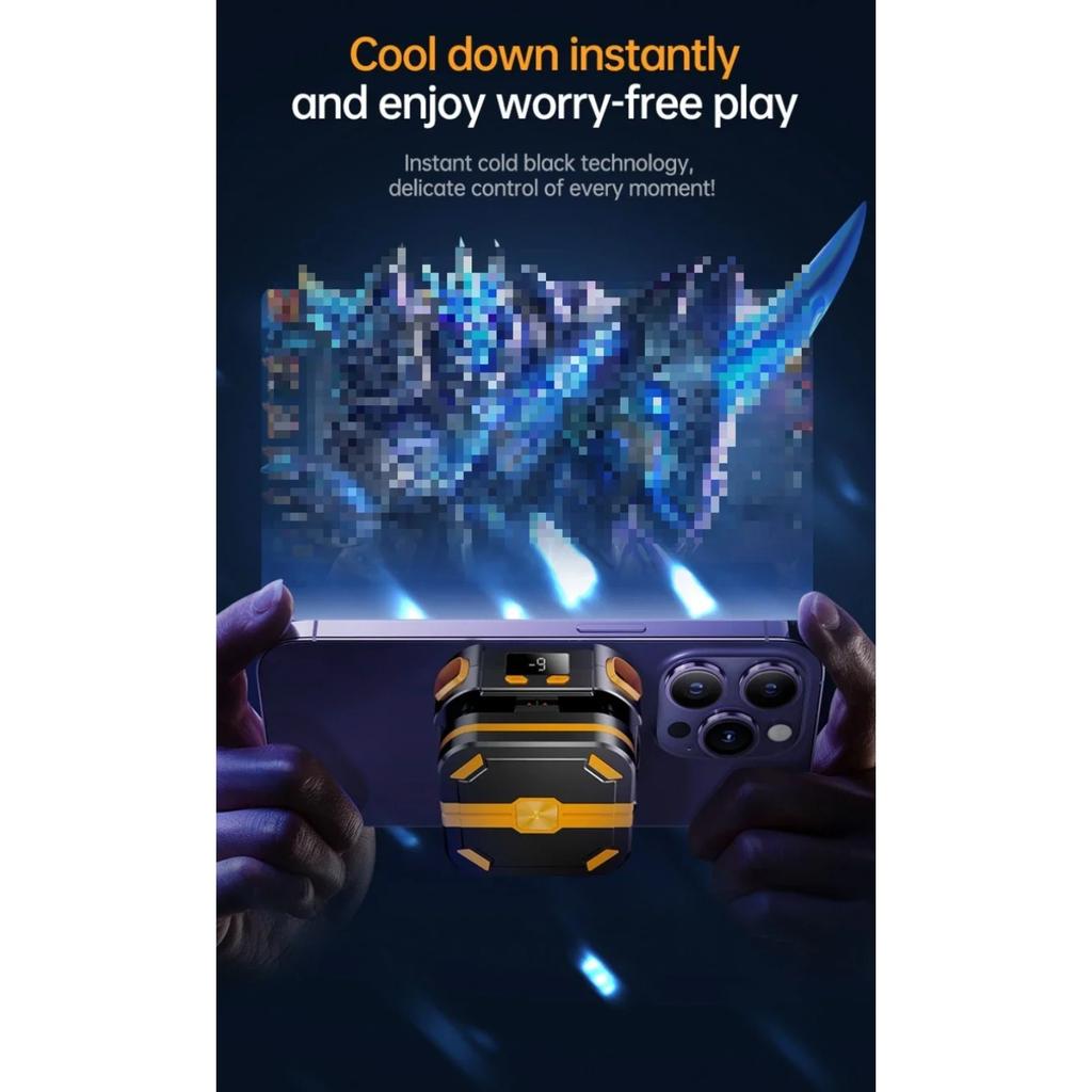 Mobile Phone Cooler with Magnetic Battery Wireless Charging Cooling Fan Frozen Coolers Radiator for IPhone Android Gaming