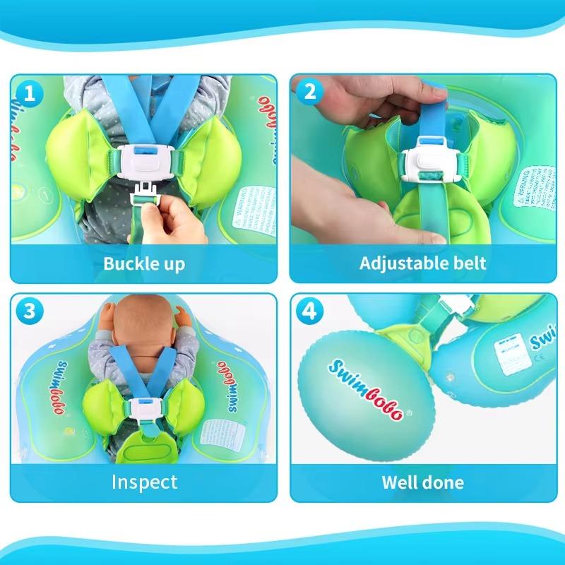 Baby Swimming Ring 1PCS Tummy Ring Children's Swimming Armpit Sunscreen Sunshade Blue Float Swimming Pool Accessories