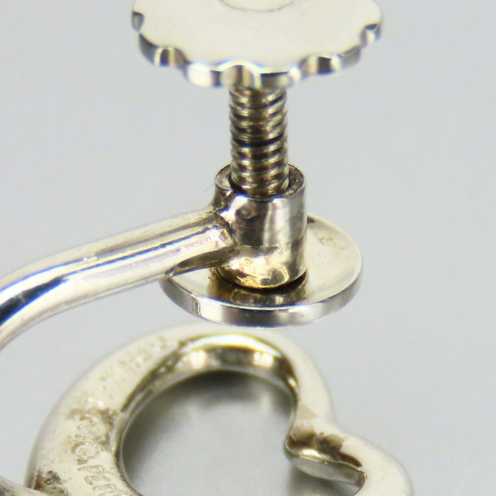 Used TIFFANY&Co. Earring Open Heart Silver925 2.2g Silver Cute