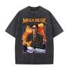 The Office Dunder Mifflin Dwight Washed T-shirt Tv Show Scranton The Electric City T Shirts Mens Gothic Rock Vintage T-Shirts