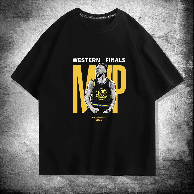 01715 Curry MVP short-sleeved, pure cotton loose shoulder short-sleeved T-shirt 155XXS
