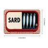 Funny Vintage Sardines  Tin Design Front Door Mat Anti-Slip Indoor Waterproof  Doormat Garden Garage Entrance Rug Carpet