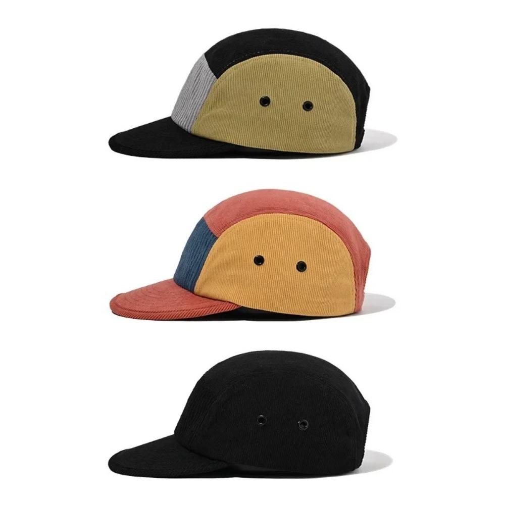 New Color Matching Corduroy Vintage Couple Baseball Cap Soft Top Unisex for Men Women Outdoor Fall Winter Warm Fashion Hat