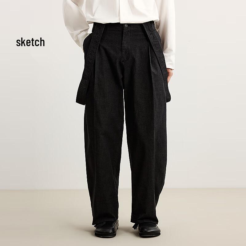 

Men s 2025 Spring Loose Wide-Leg Denim Overalls XL